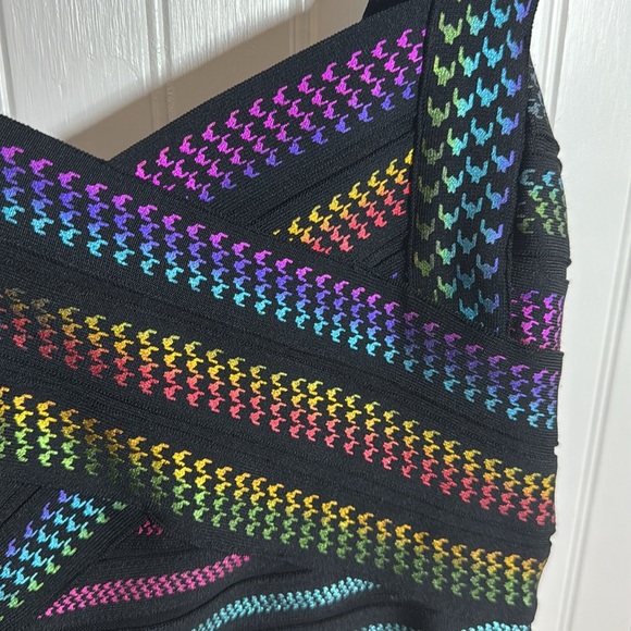 Fashion Nova Bandage size M Multicolor Striped Mini Dress - Picture 7 of 11